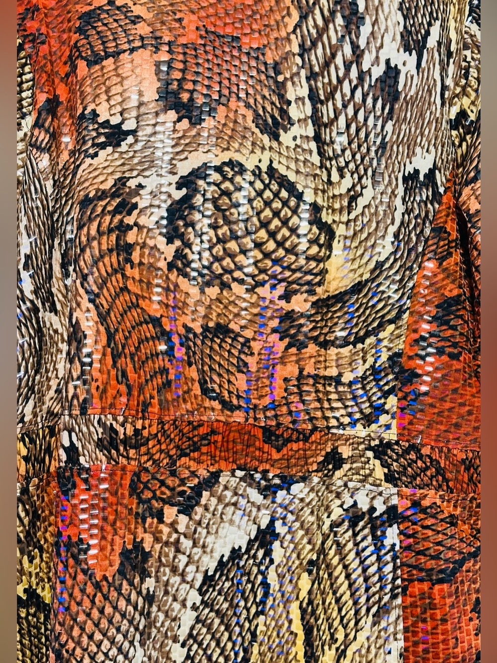Erin London Snake-Print Full Zip Jacket Y2K Eclectic, Western Glam Size 1X - Picture 6 of 10